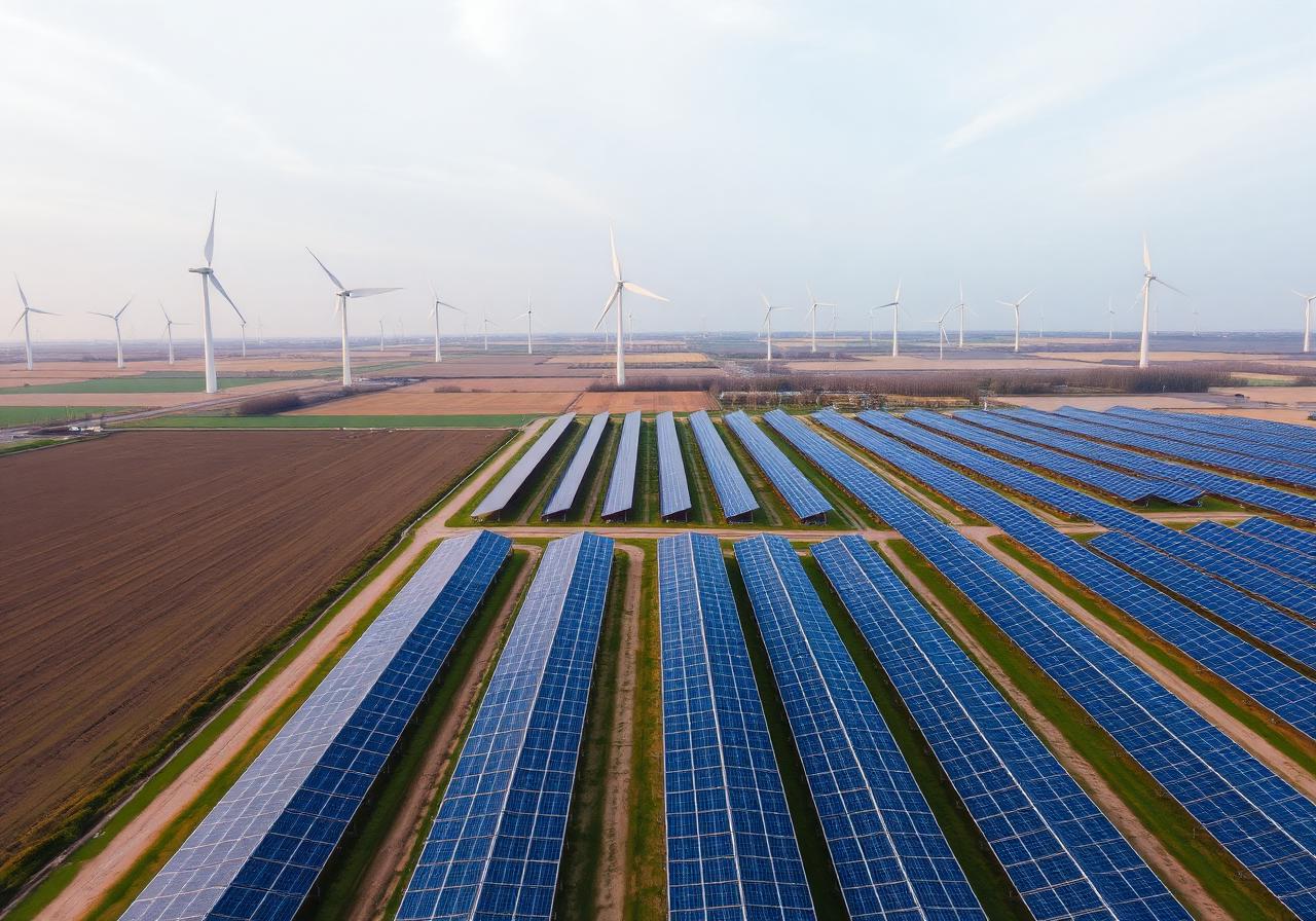 Zonnepanelen en windturbines